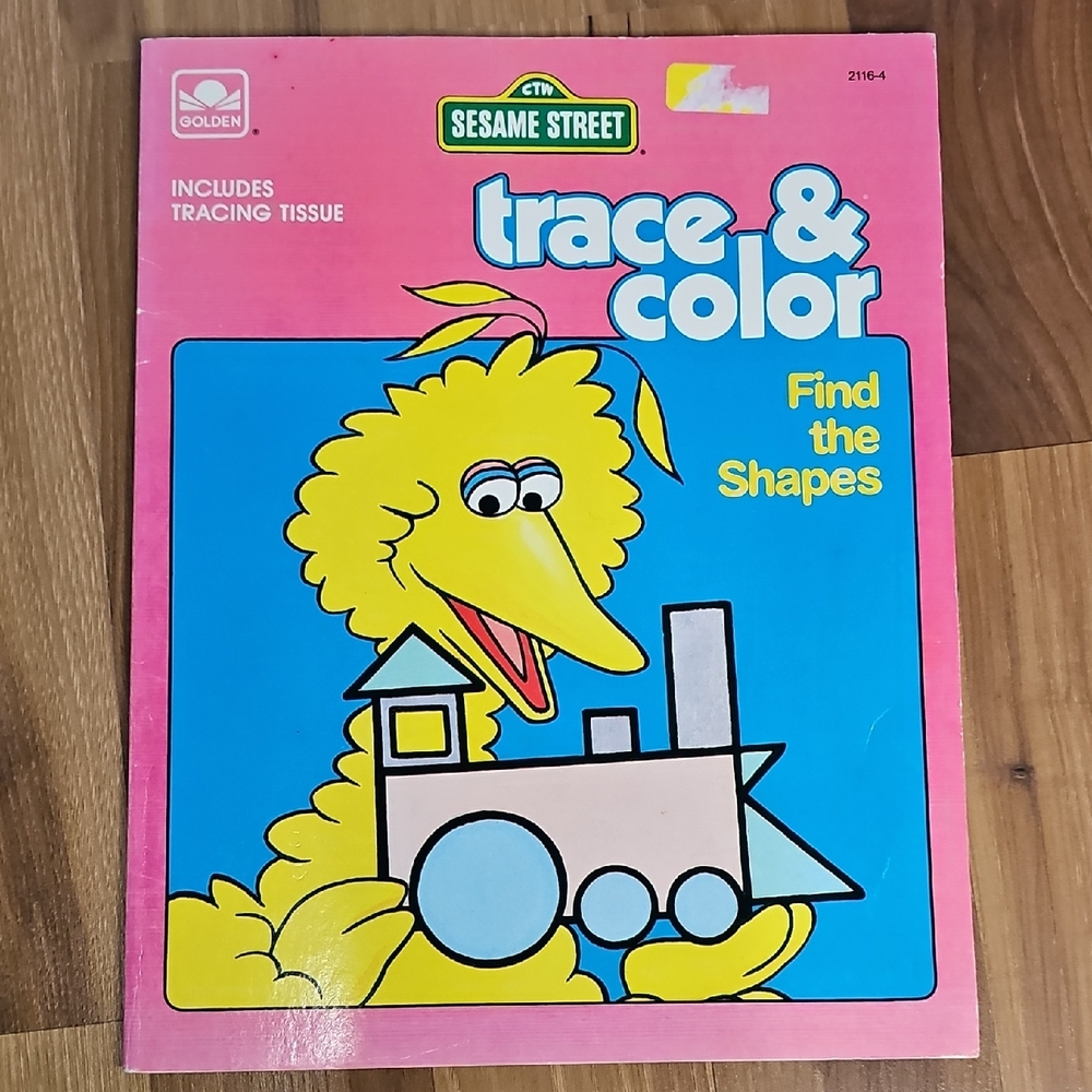 Vintage 1986 Sesame Street Trace & Color Book